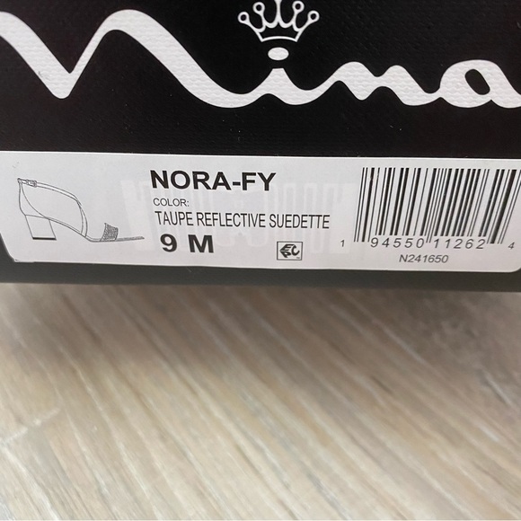 Nina Nora Reflective Suedette - Taupe Sz 9M - Picture 2 of 9